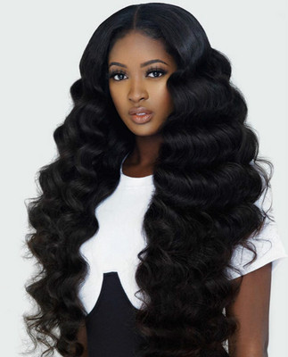 24 Inch Wavy Long Wigs For African American Women The Same As The Hairstyle In The Picture ha