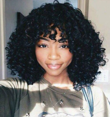 14 Inch Curly Wigs For African American Women The Same As The Hairstyle In The Picture ce